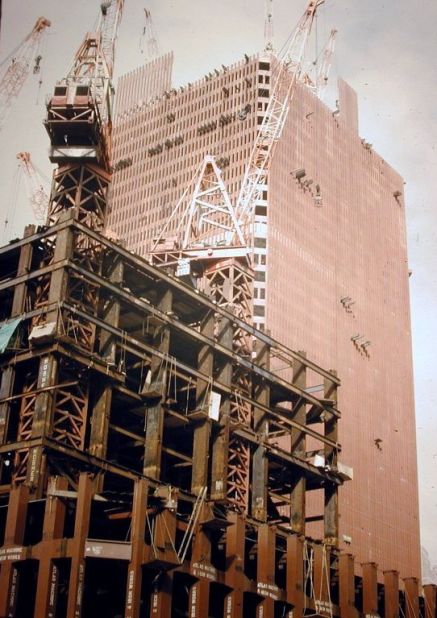 Ken Schwarz visited the World Trade Center construction site several times in 1969-70 and took photos with his 1969 Nikkormat FTn SLR and Kodachrome 25 color slide film.