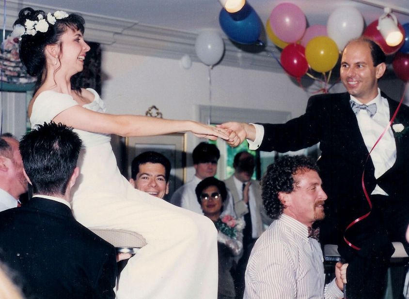 "Kodak captured the joy of my daughter's traditional Jewish wedding (in 1994) when she and her new husband were carried aloft by guests," Linda Woodward said. <a href="http://ireport.cnn.com/topics/726798">See more Kodak moments on CNN iReport.</a>
