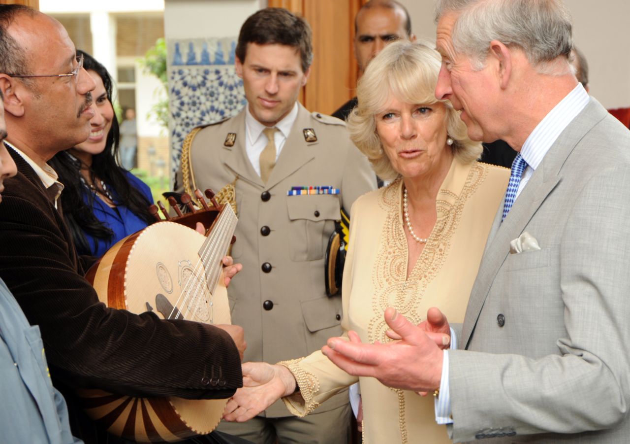 Prince Charles and Camilla were presented with a lute during a visit to Morocco in April 2011. On the same trip they were also given a camel saddle, a velvet cape, a coffee table and a ceremonial dagger.