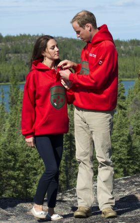 On the same trip, in July 2011, the pair were made honorary Canadian Rangers -- complete with matching hooded sweatshirts. 