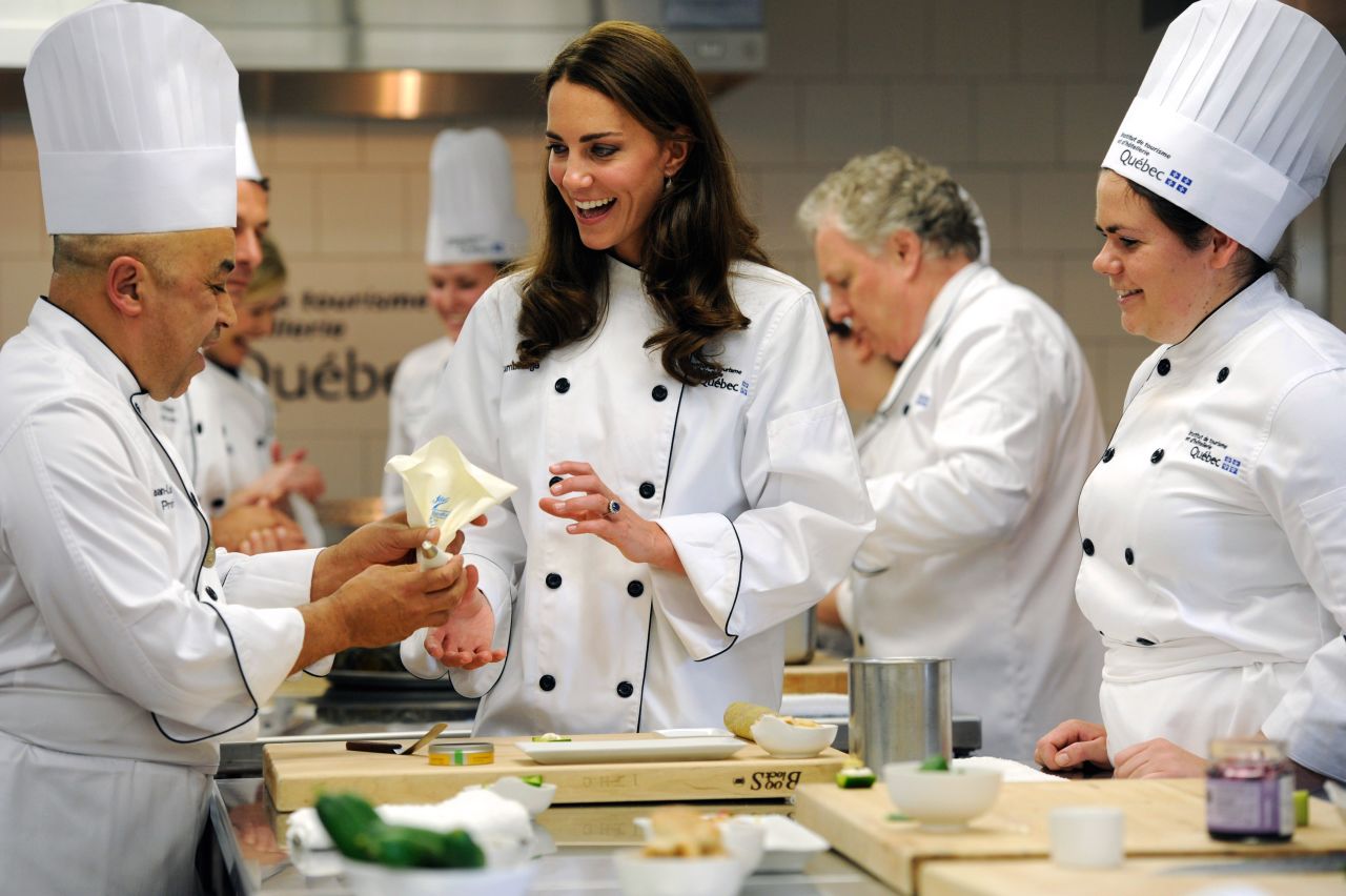 Souvenirs of activities from their travels are also popular gifts -- William and Kate were allowed to keep the chef's jackets they wore during a demonstration at a tourism and cookery institute in Montreal, Canada.