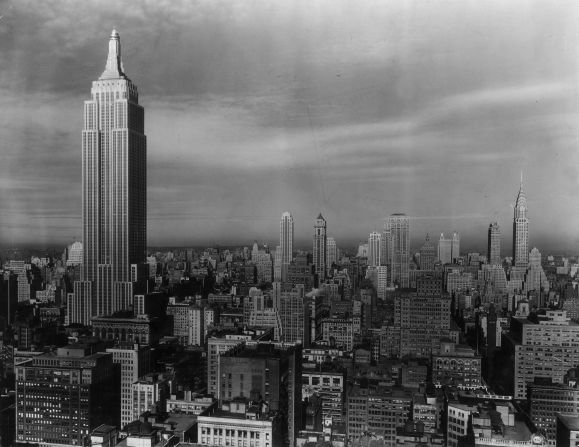 New York's Empire State Building (L), circa 1938, was the world's tallest building for nearly 40 years. It was nicknamed the "Empty State Building" as much of the building went unrented in its early years. In 1950, the now-iconic landmark finally started to turn a profit.