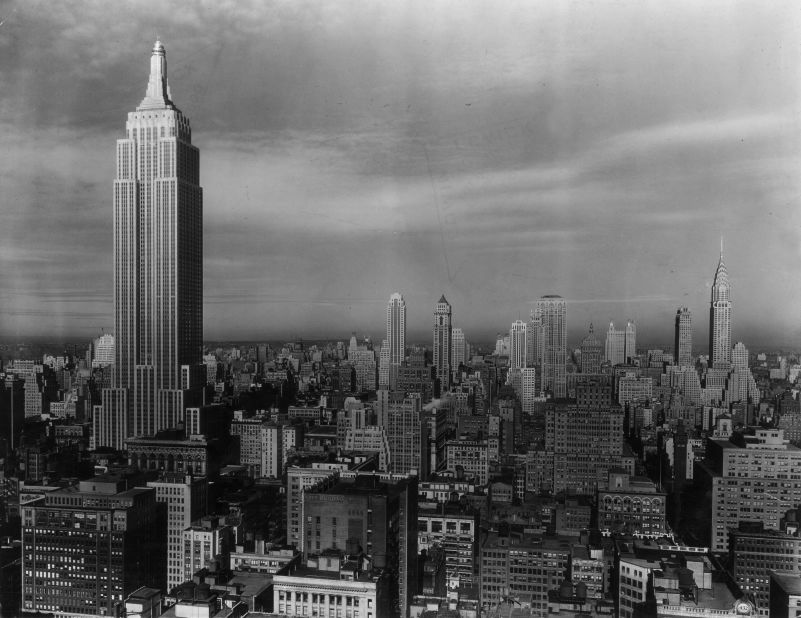 New York's Empire State Building (L), circa 1938, was the world's tallest building for nearly 40 years. It was nicknamed the "Empty State Building" as much of the building went unrented in its early years. In 1950, the now-iconic landmark finally started to turn a profit.