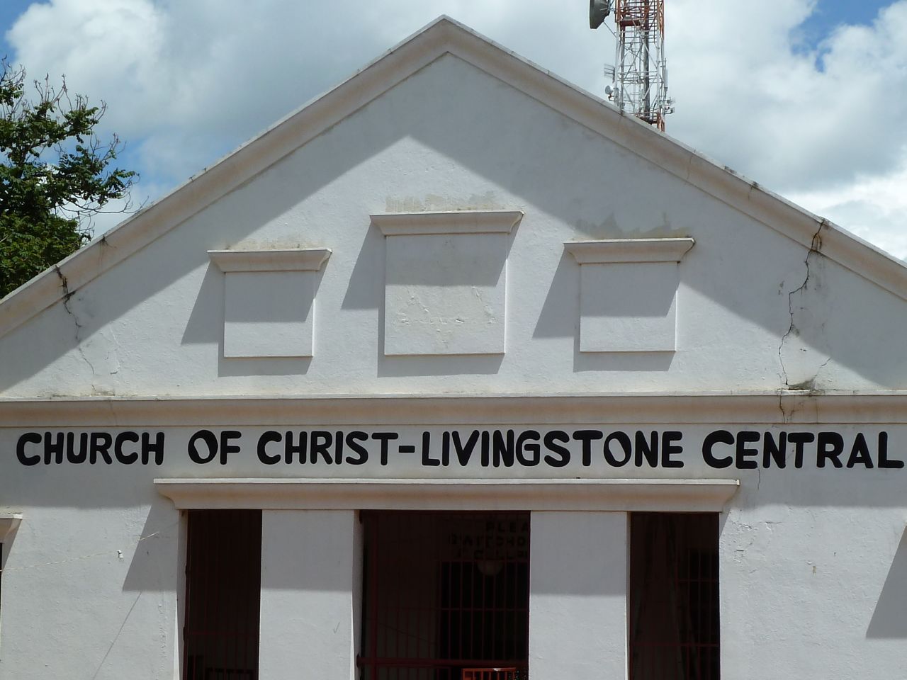 This church in the Zambian town of Livingstone was once a synagogue. The faint imprint of the Star of David can be seen in the facade over the main entrance.