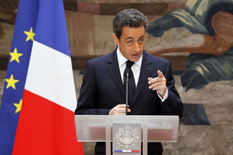 France's President Nicolas Sarkozy at the presidential Elysee Palace in Paris January 13, 2012.