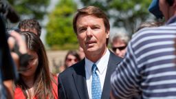 WINSTON SALEM, NC - JUNE 3: John Edwards exits the Federal Courthouse and speaks to a crowd of reporters on June 3, 2011 in Winston Salem, North Carolina. A federal grand jury indicted John Edwards, the former senator and presidential candidate, on charges that he used campaign contributions to hide an affair. (Photo by Steve Exum/Getty Images) 