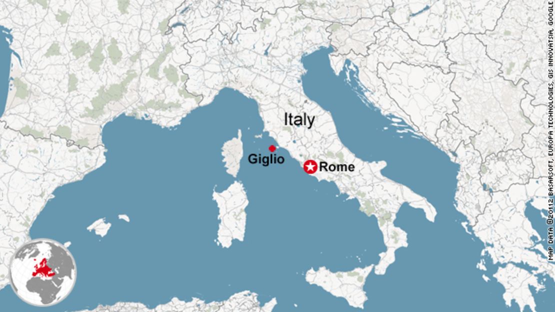 Ship runs aground off Italy