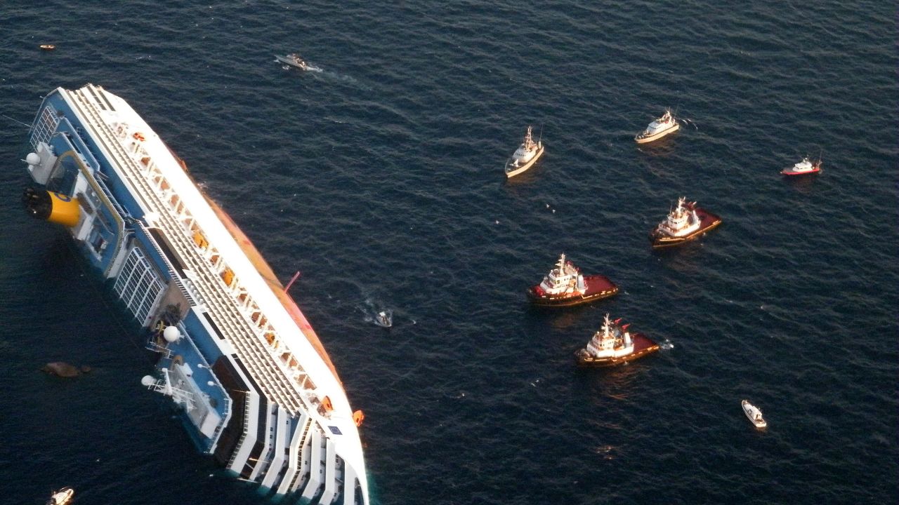 cruise ship stuck out at sea