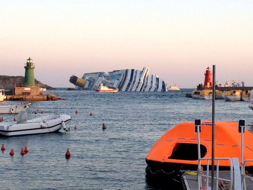 The Costa Concordia was sailing a few hundred meters off the rocky Tuscan coastline of the island of Giglio.