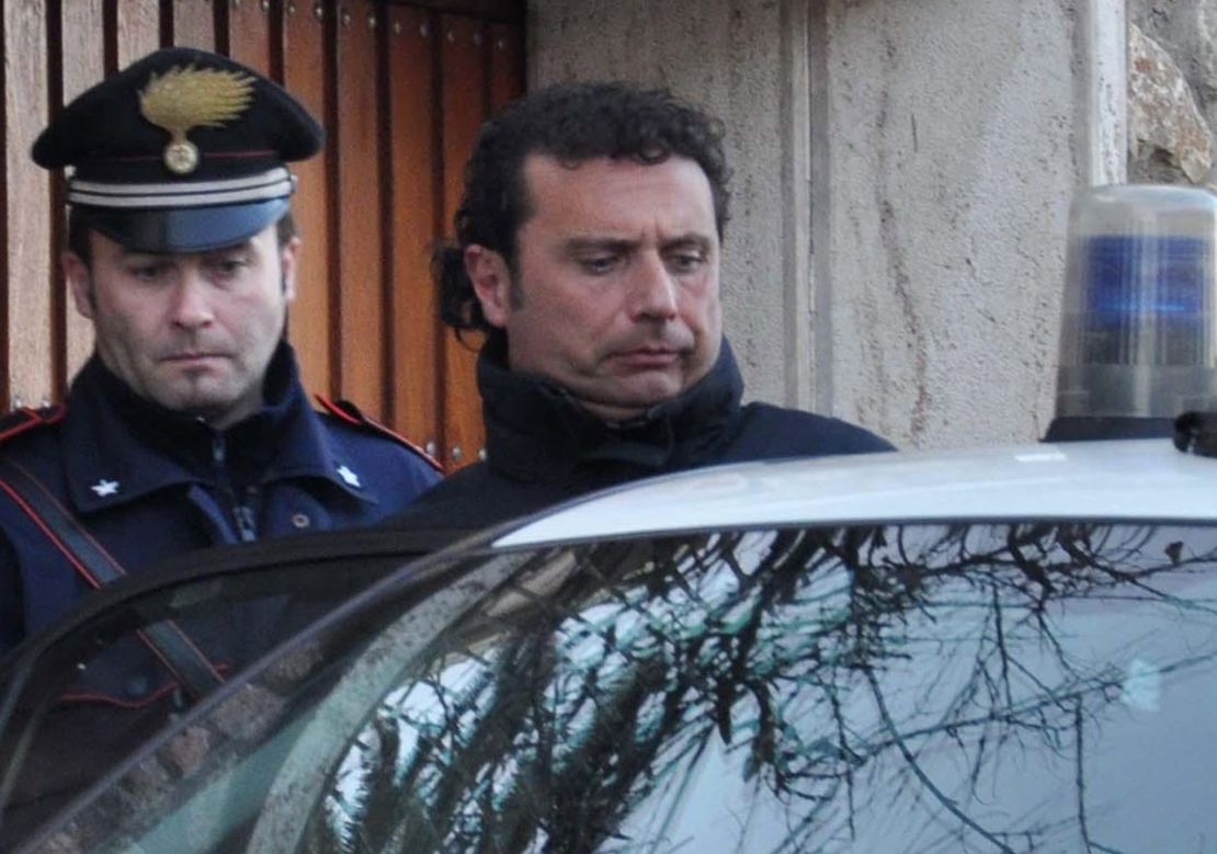 Francesco Schettino, captain of the Costa Concordia, is taken into custody Saturday.