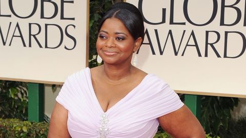 The award for best supporting actress in a film went to Octavia Spencer who played a maid in the Civil Rights era movie "The Help."