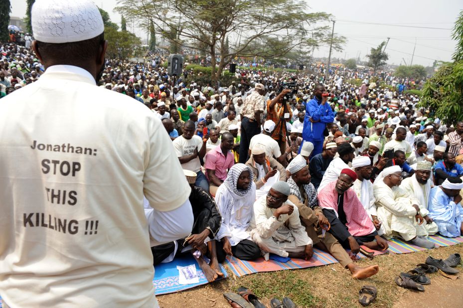Nigerian Muslims also joined in the protests as the country united against the hike in petrol prices. 
