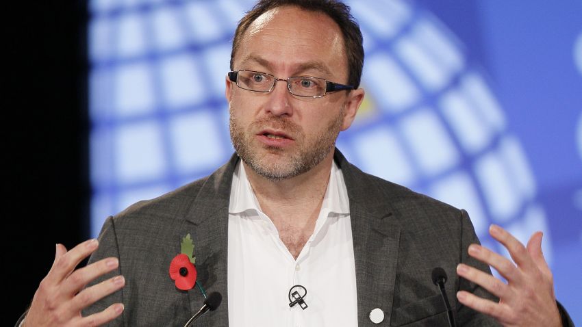Jimmy Wales, founder of Wikipedia speaks during the opening session at the London Cyberspace Conference on November 01, 2011 in London, England