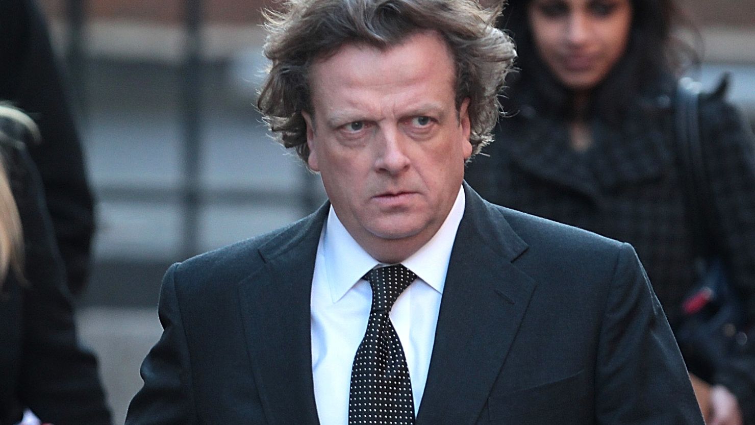 Richard Wallace, editor of The Daily Mirror, arrives at court in London on Monday.