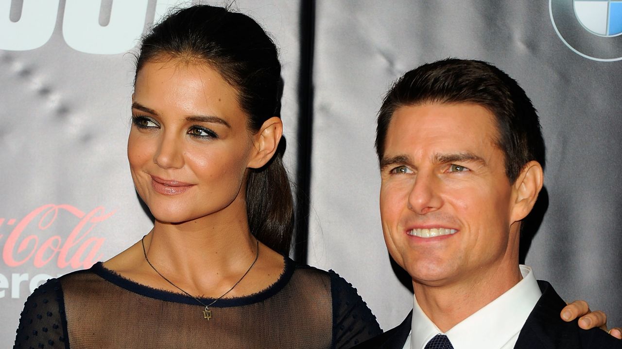 Katie Holmes and Tom Cruise.