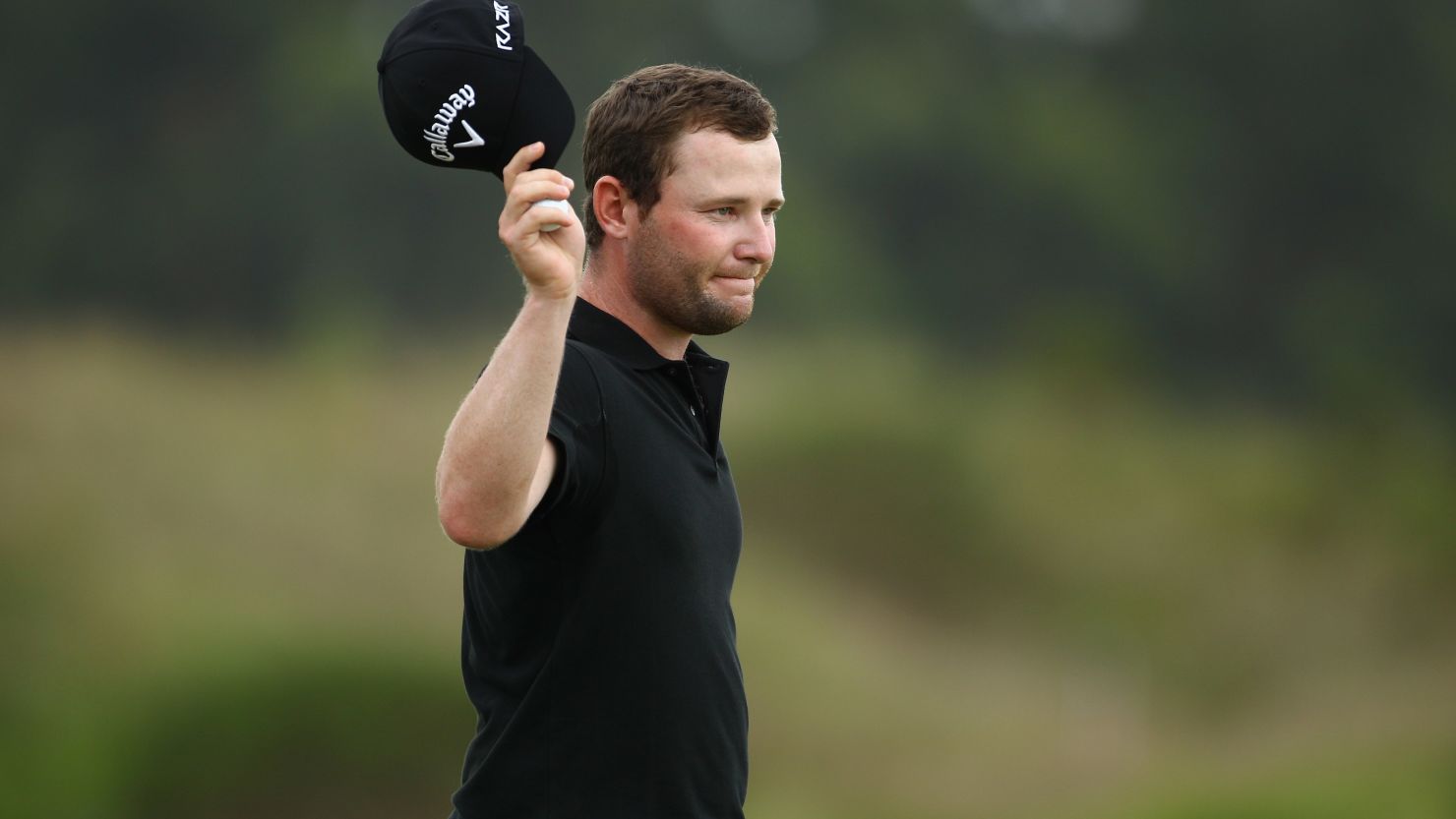 Branden Grace powered to the top of the leaderboard at the halfway stage of the Volvo Golf Champions tournament in South Africa.