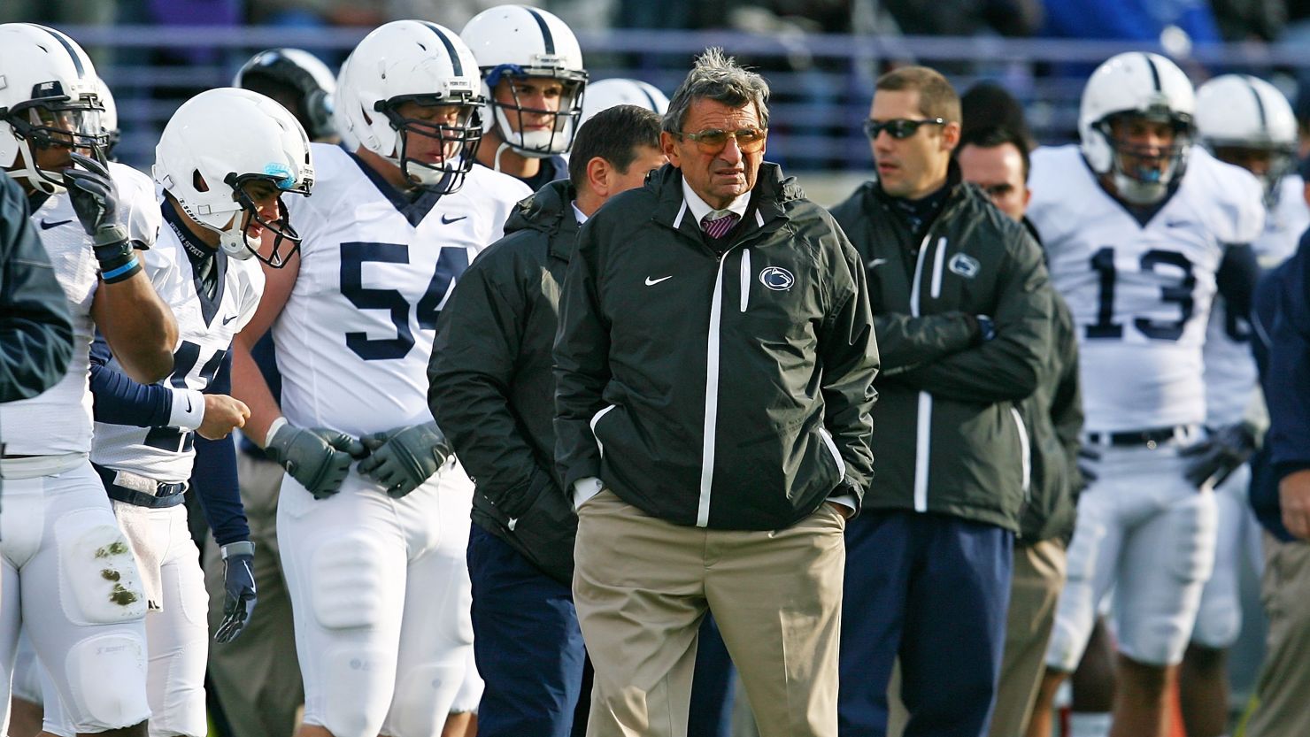 Penn State coach Joe Paterno, shown during a game in October 2011.