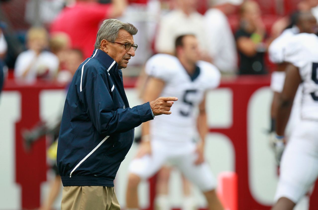Longtime Penn State Coach <a href="http://www.cnn.com/2012/01/22/us/pennsylvania-obit-paterno/index.html" target="_blank">Joe Paterno</a> -- whose tenure as the most successful coach in major college football history ended abruptly in November 2011 amid allegations that he failed to respond forcefully enough to a sex abuse scandal involving a former assistant -- died January 22, his family said. He was 85.