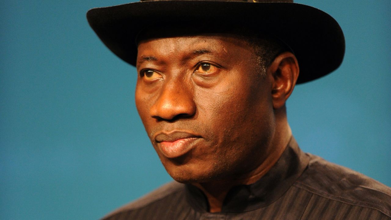 Nigerian President Goodluck Jonathan attends the polio eradication press conference at the Commonwealth Heads of Government Meeting (CHOGM) in Perth on October 29, 2011.