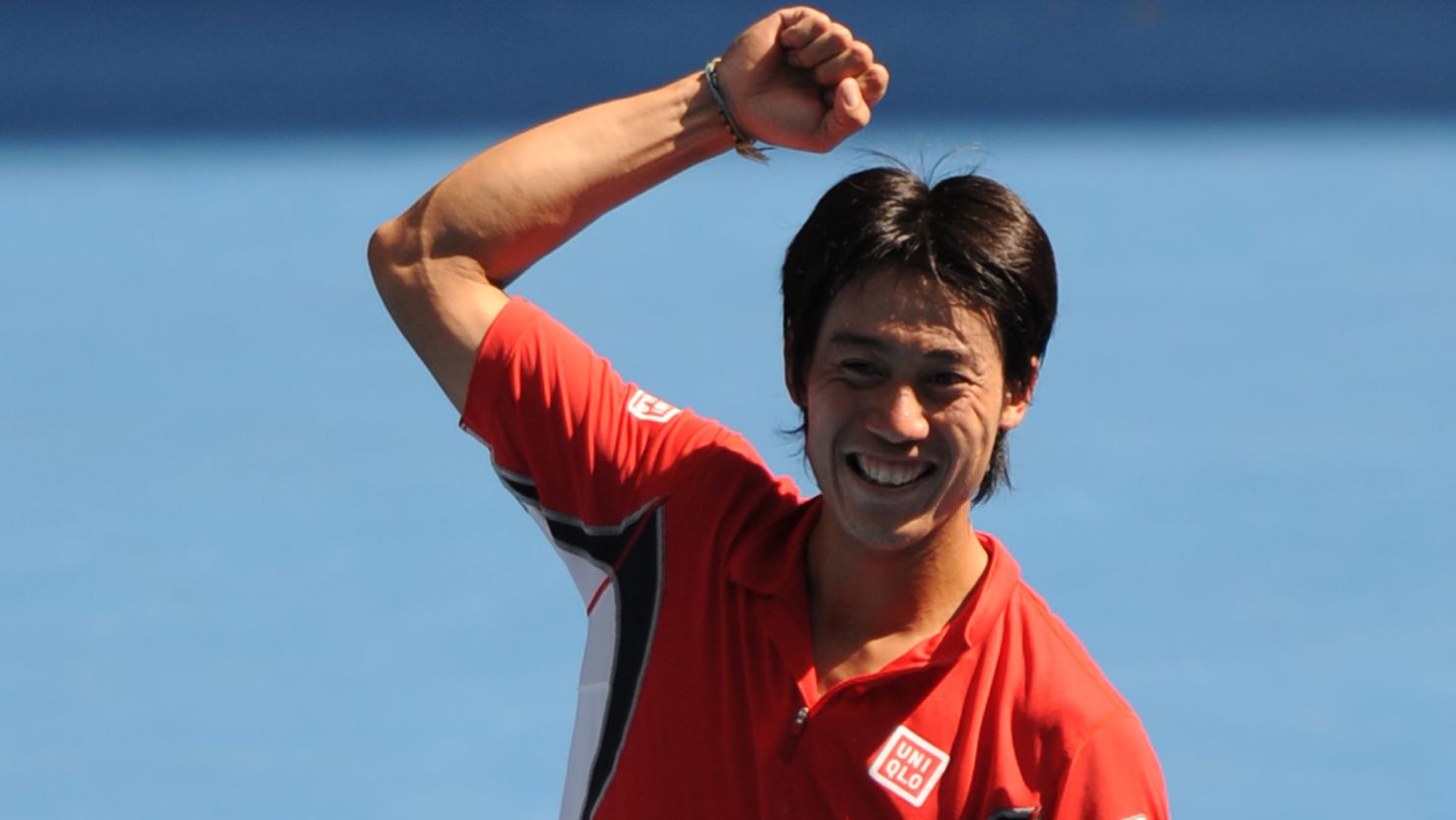Kei Nishikori has reached the quarterfinals of a grand slam for the first time in his career.