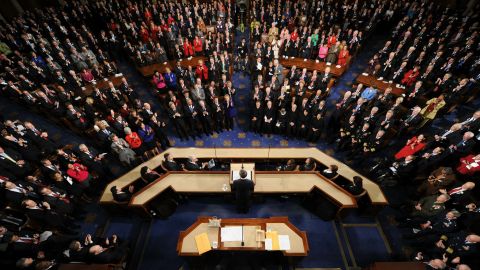President Barack Obama delivers his annual State of the Union address on January 25, 2011.
