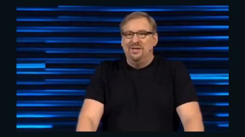 A slimmer Rick Warren addressed the congregation on January 14.