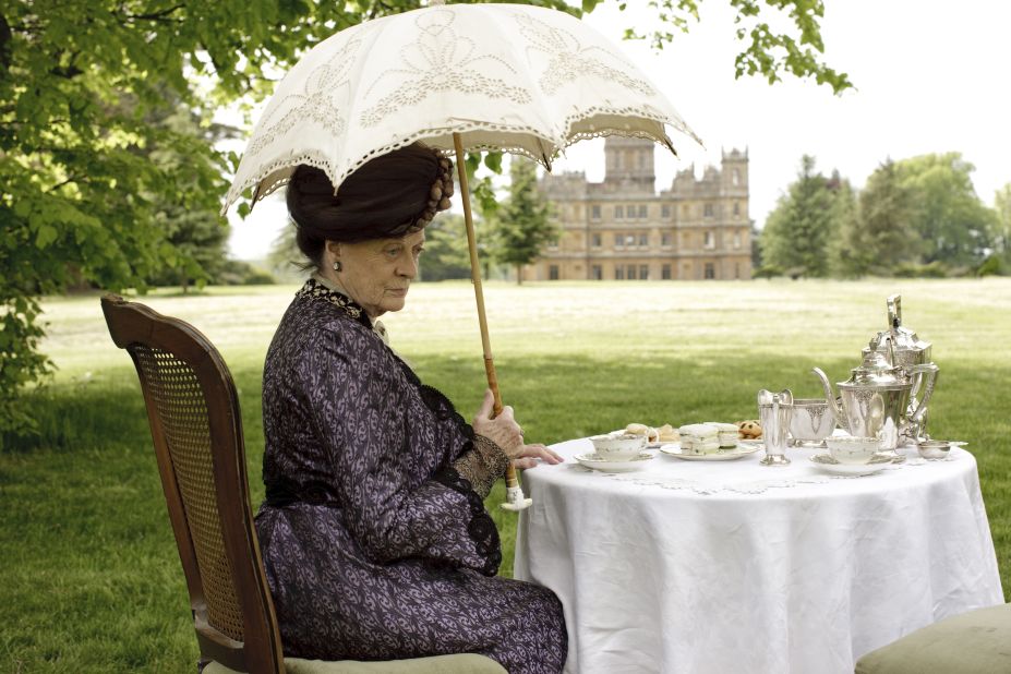 "Downton Abbey" uses Highclere Castle for exterior shots of the fictional Crawley family estate. The TV series portrays an enchanting aristocratic lifestyle.