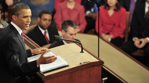 Barack Obama at the State of the Union in 2012.