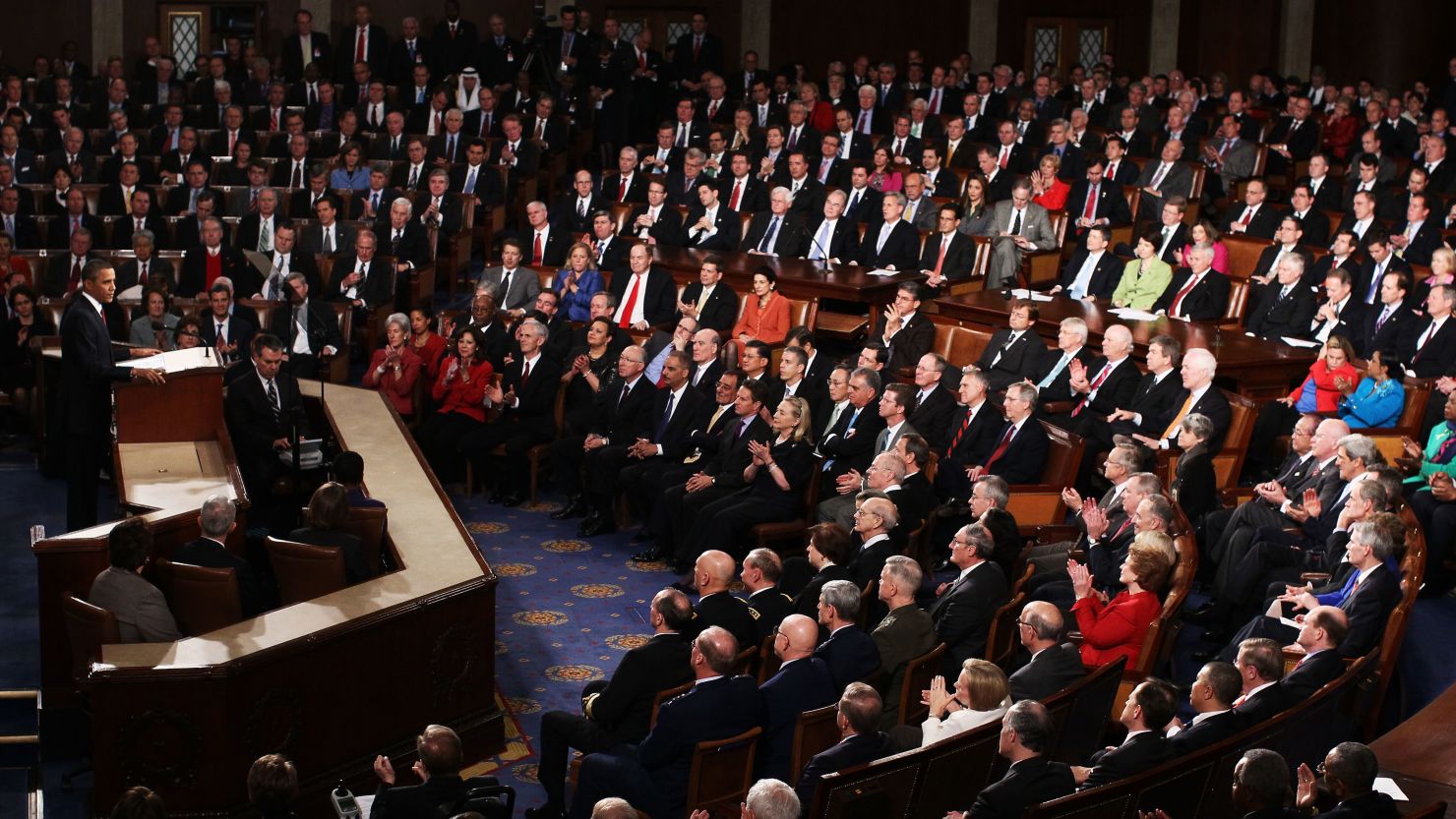 President Obama addresses a joint session of Congress.