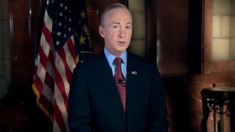 Indiana Gov. Mitch Daniels gives the GOP response to the State of the Union speech.