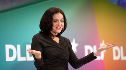 Sheryl Sandberg of Facebook delivers a keynote during the Digital Life Design conference in Munich.