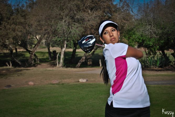 Maha Haddioui is the first Arab woman to play golf in a professional tour event. She aims to earn her card on the Ladies' European Tour and LPGA in the United States.