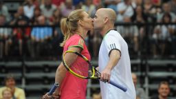 Tennis' ultimate poster couple are still going strong after 10 years of marriage since reportedly getting together at the champions' ball after both won the French Open in 1999. They have two children and still play the odd charity match, but rarely battle each other. As their website reveals: "Andre says his problem playing Steffi is not watching the ball."
