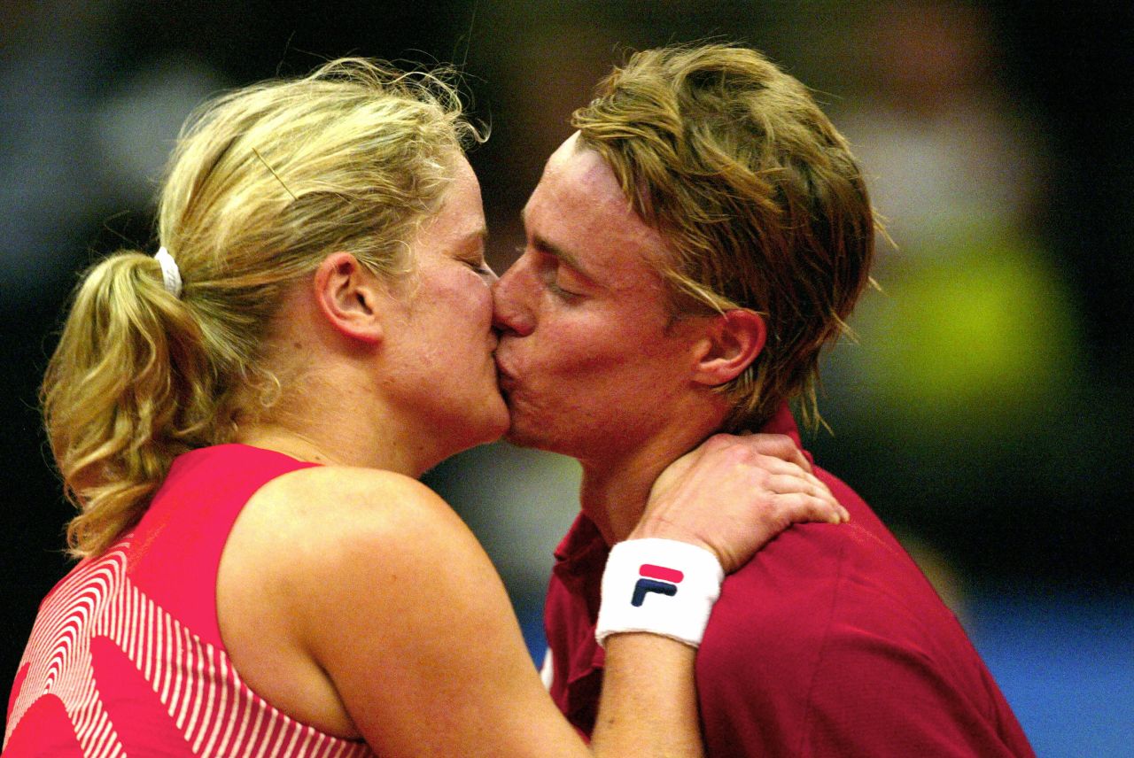 Hewitt and Clijsters, both former world No. 1s, met at the Australian Open in 2000, reportedly after Kim's sister Elkie asked her to get Lleyton's autograph. They announced their engagement in 2003 but split in October 2004. Both decried the "malicious gossip" that followed their separation.