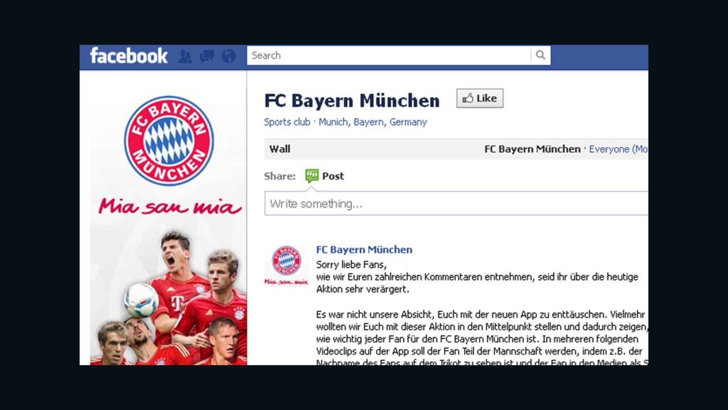 Bayern Munich's new signing infuriated fans when it turned out to be a marketing tool for their Facebook page.