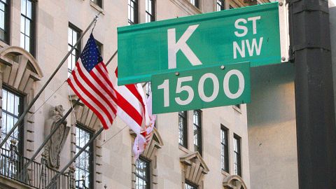  K Street, a corridor of influence in Washington, is home to many lobbying firms.