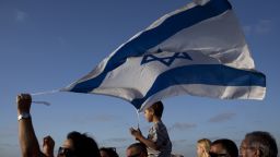 Israeli flag waving