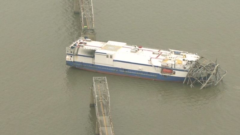 A cargo ship carrying NASA parts crashes into a bridge. | CNN