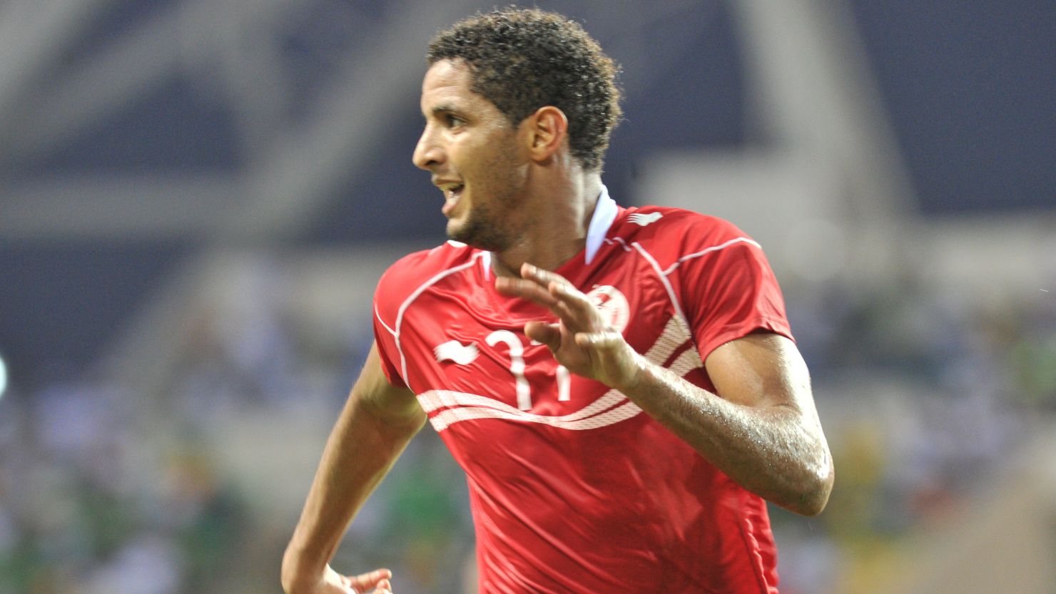 Tunisia's Issam Jemaa celebrates his winning goal as his side beat Niger in the Africa Cup of Nations.