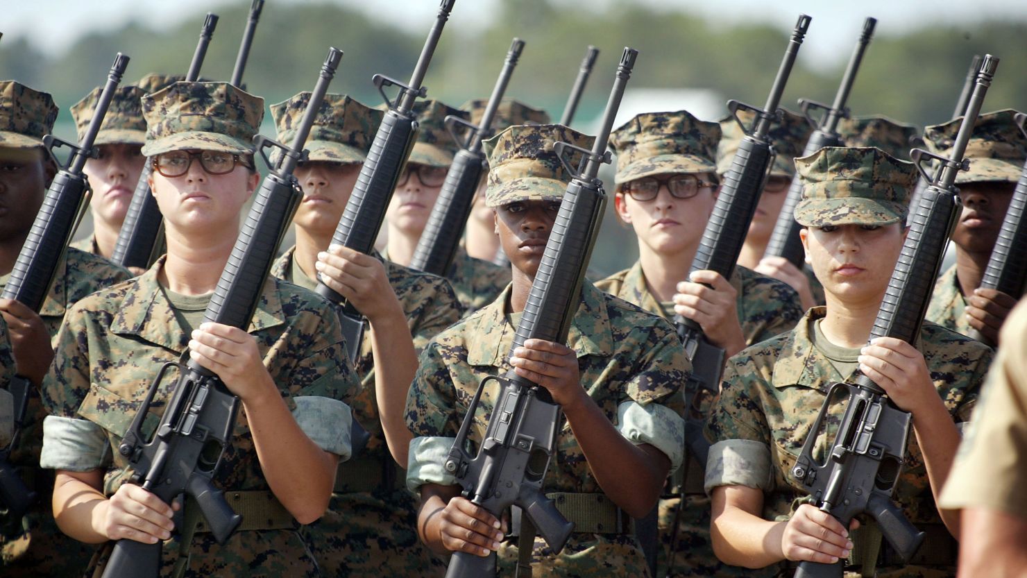 The number of active-duty Marines would drop from 200,000 to 182,000 under the proposed reductions.