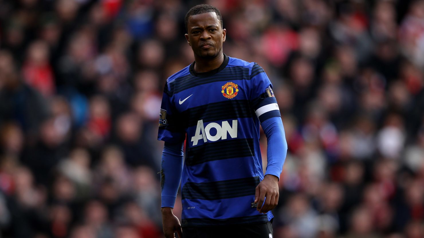 Patrice Evra played in the game at Liverpool, where a man was arrested on suspicion of making a racially abusive gesture.