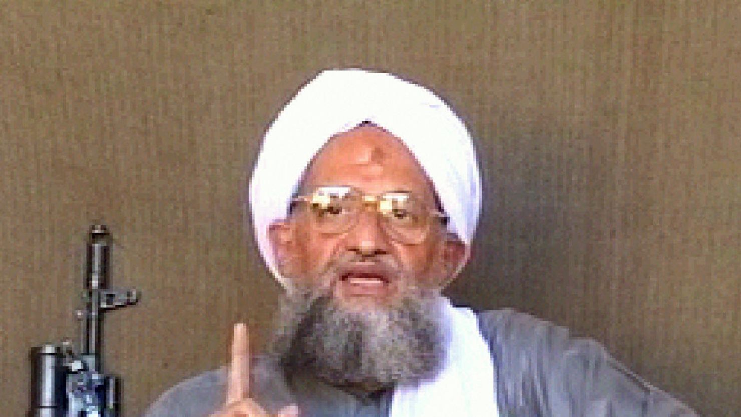 This file photo shows Al Qaeda leader Ayman al-Zawahiri, who purportedly posted an audio message about Egypt.