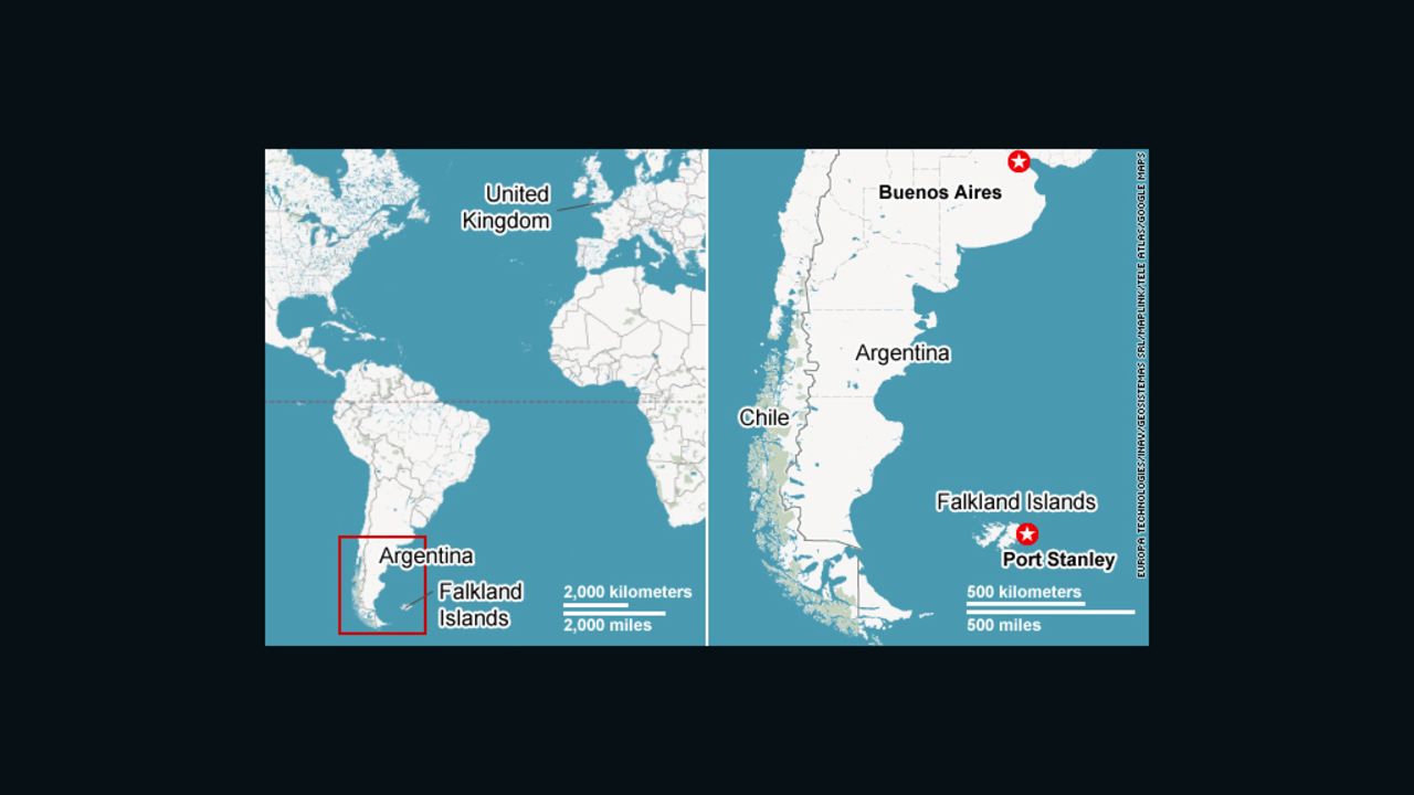 Map: Falkland Islands