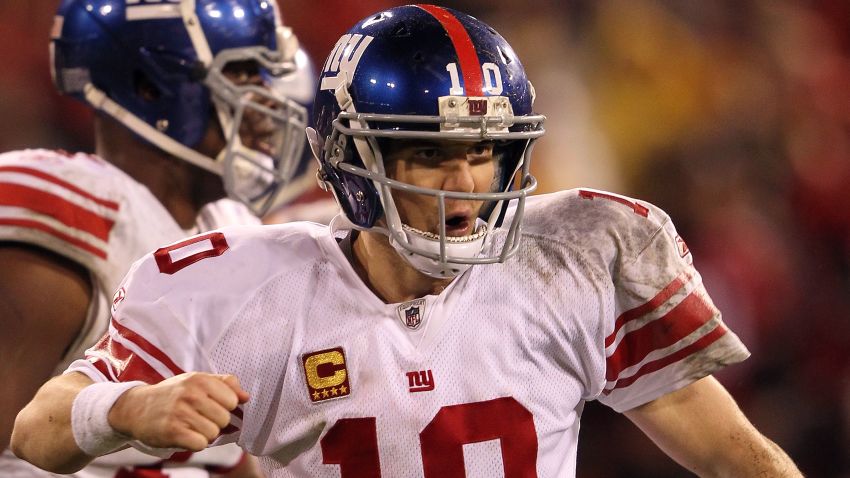 Eli Manning during the 2012 NFC Championship at Candlestick Park in San Francisco