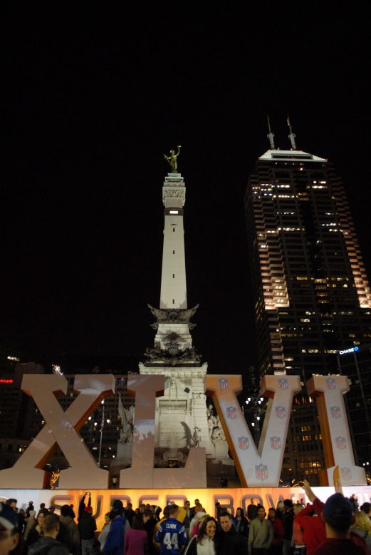 El Super Bowl XLVI (46) atrajo un enorme interés en la ciudad sede de Indianápolis.