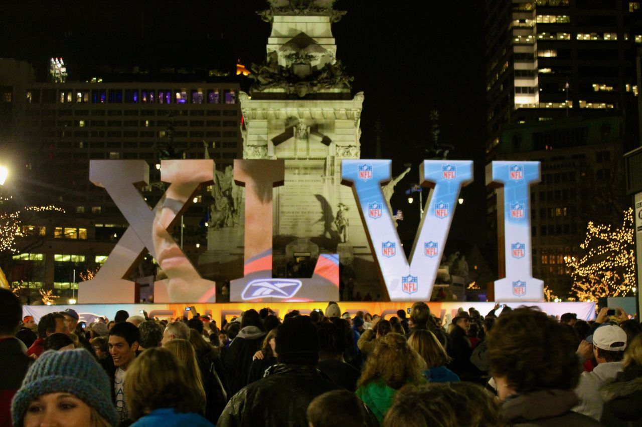 Super Bowl XLVI has attracted vast interest in the host city of Indianapolis.