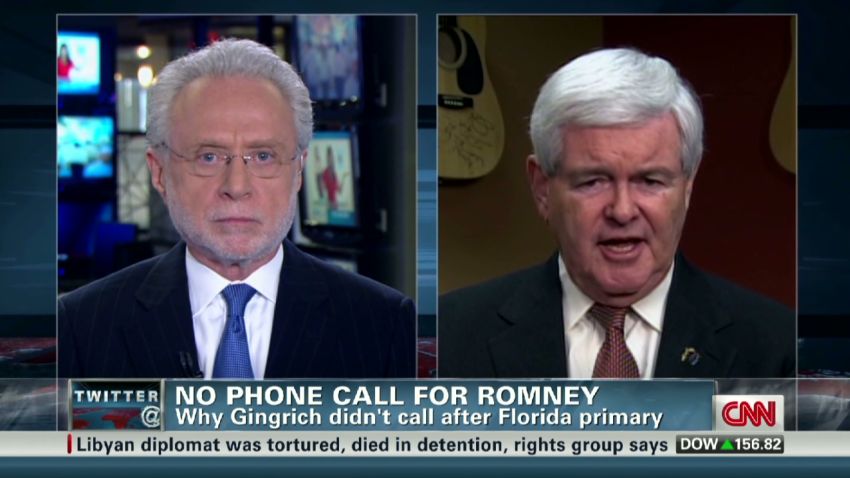 Gingrich On Not Calling Romney After The Florida Primary Cnn