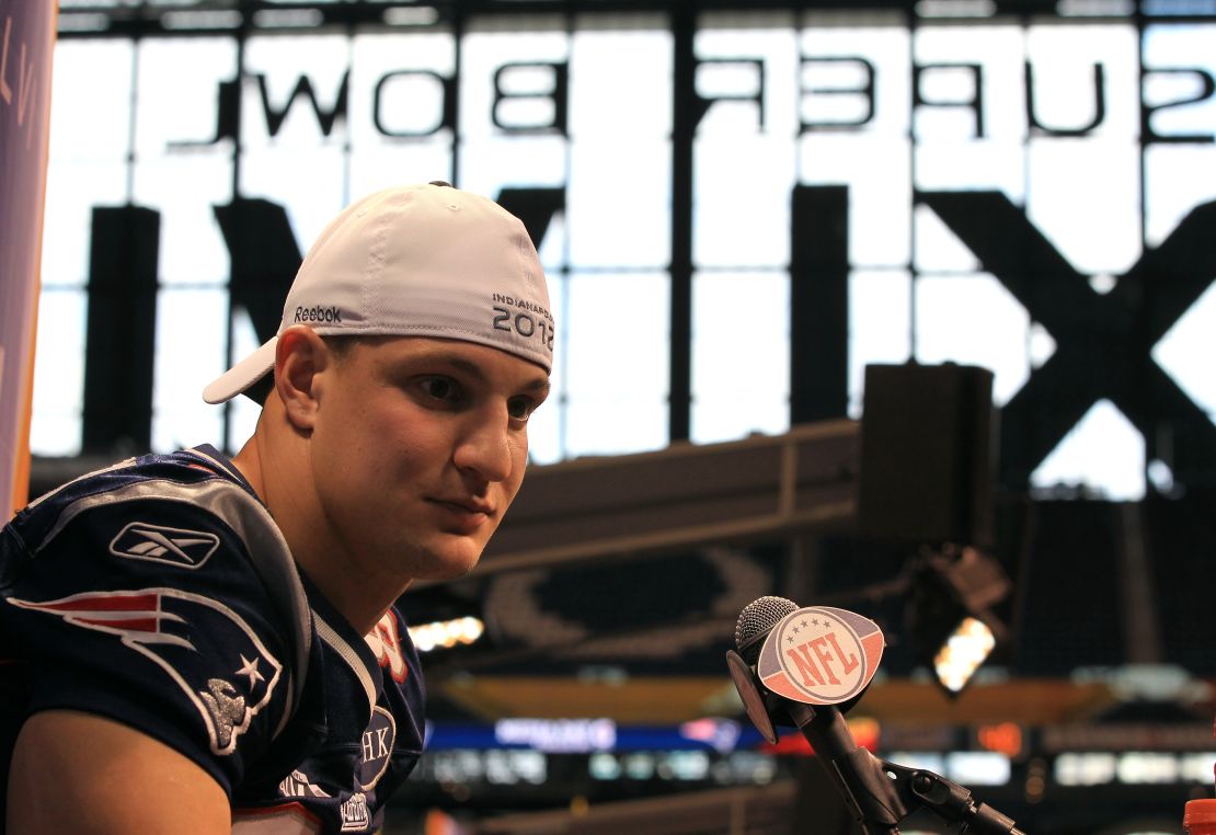 Speaking at the Super Bowl media day, Gronkowski says he's still not sure if he'll play Sunday.