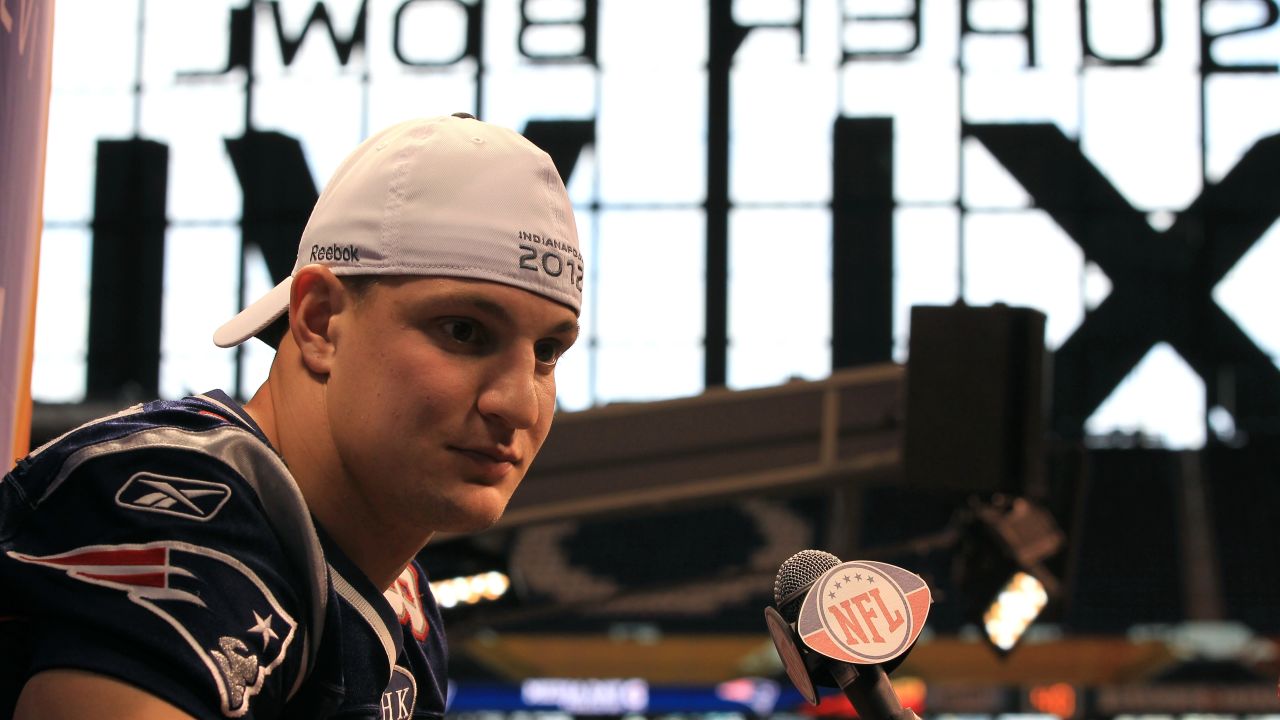 Speaking at the Super Bowl media day, Gronkowski says he's still not sure if he'll play Sunday.