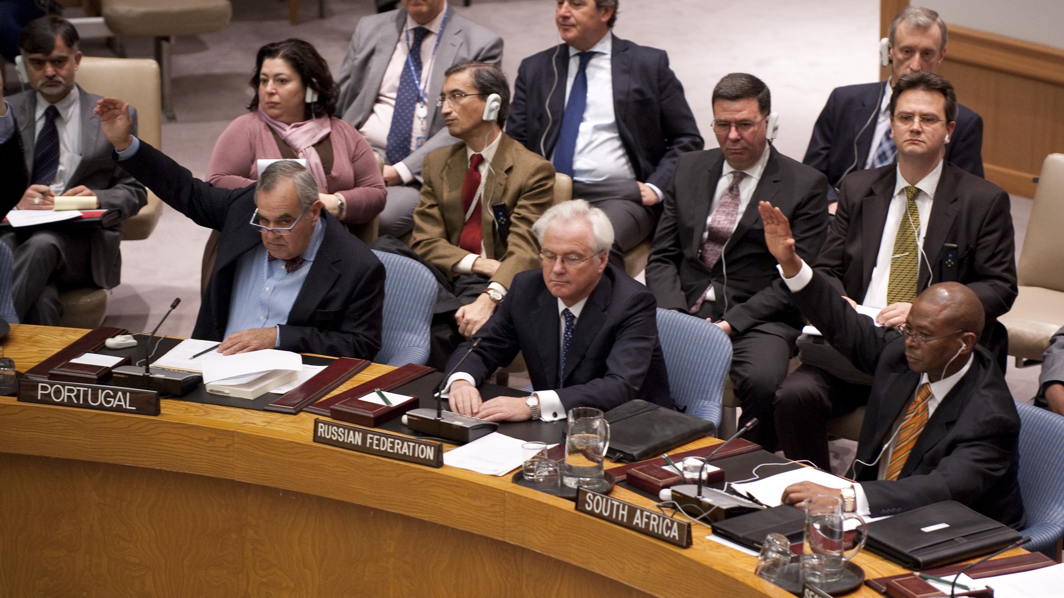   Russia's U.N. Ambassador Vitaly Churkin cast a veto against a resolution on Syria in the U.N. Security Council on Saturday.    